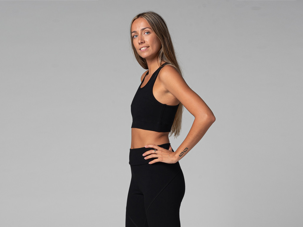 Brassière de yoga Sport - Bio Noir