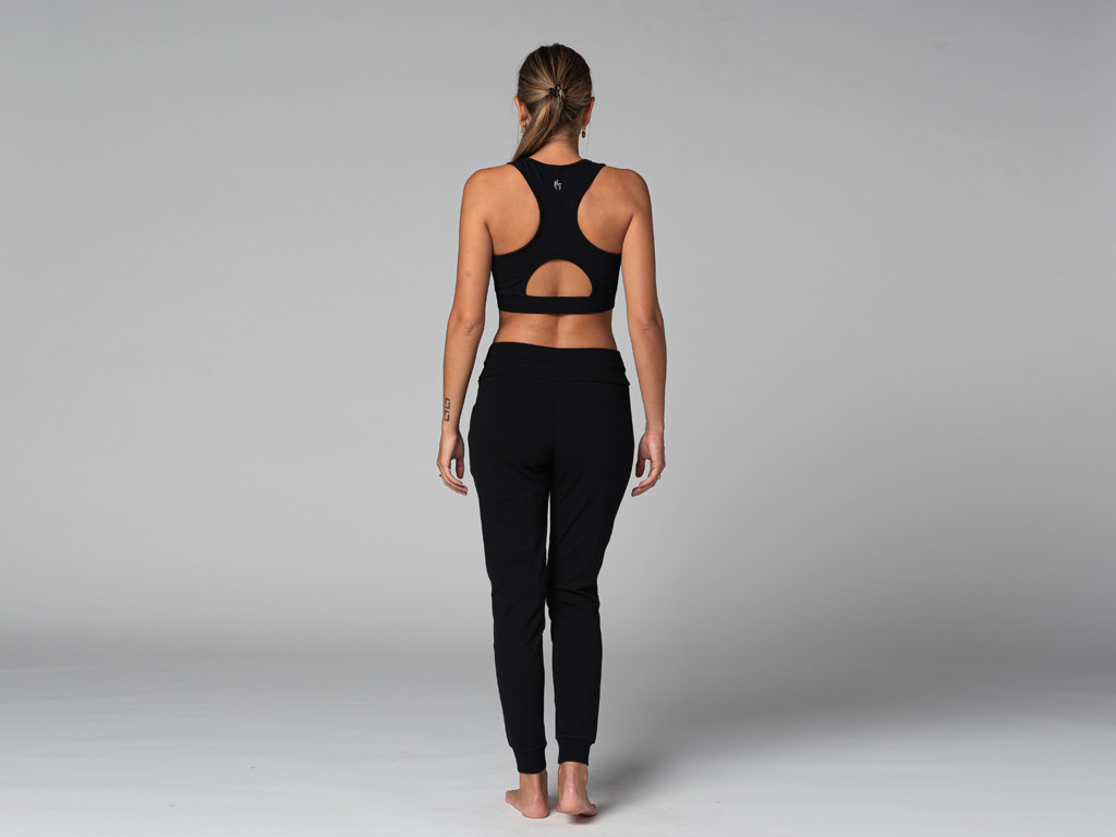 Reggiseno sportivo per yoga - Organico Nero