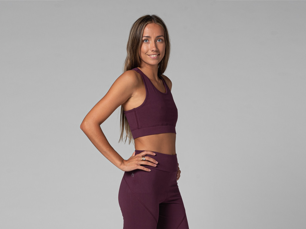 Brassière de yoga Sport - Bio Prune