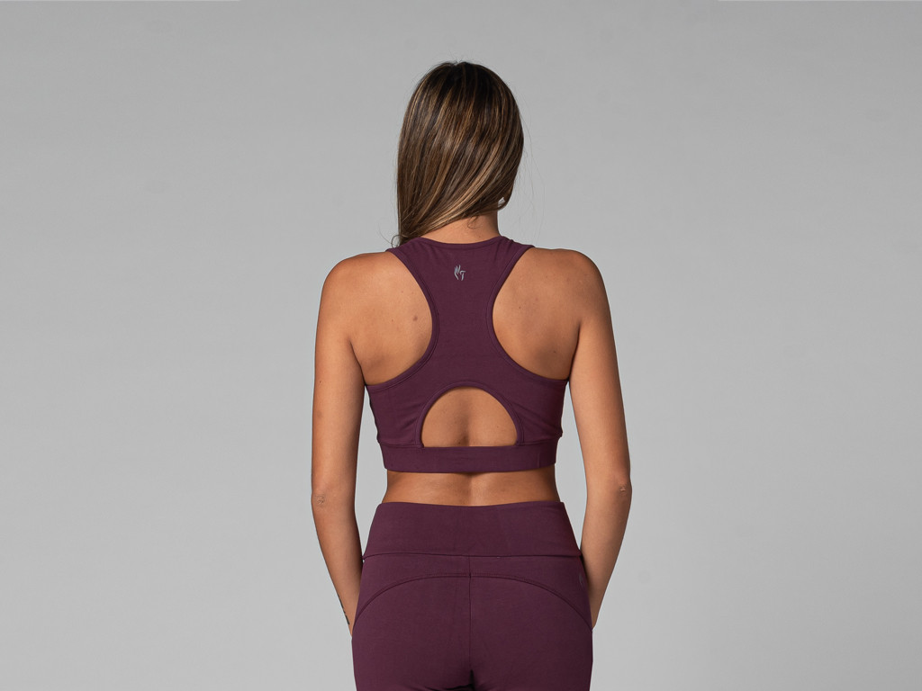 Brassière de yoga Sport - Bio Prune
