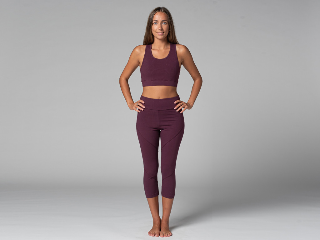 Brassière de yoga Sport - Bio Prune