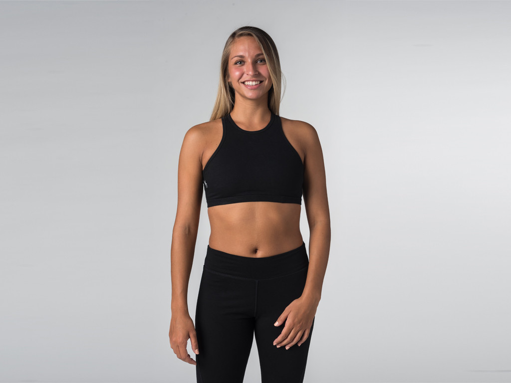 Brassière de Yoga studio - Coton Bio Noir - Fin de Serie