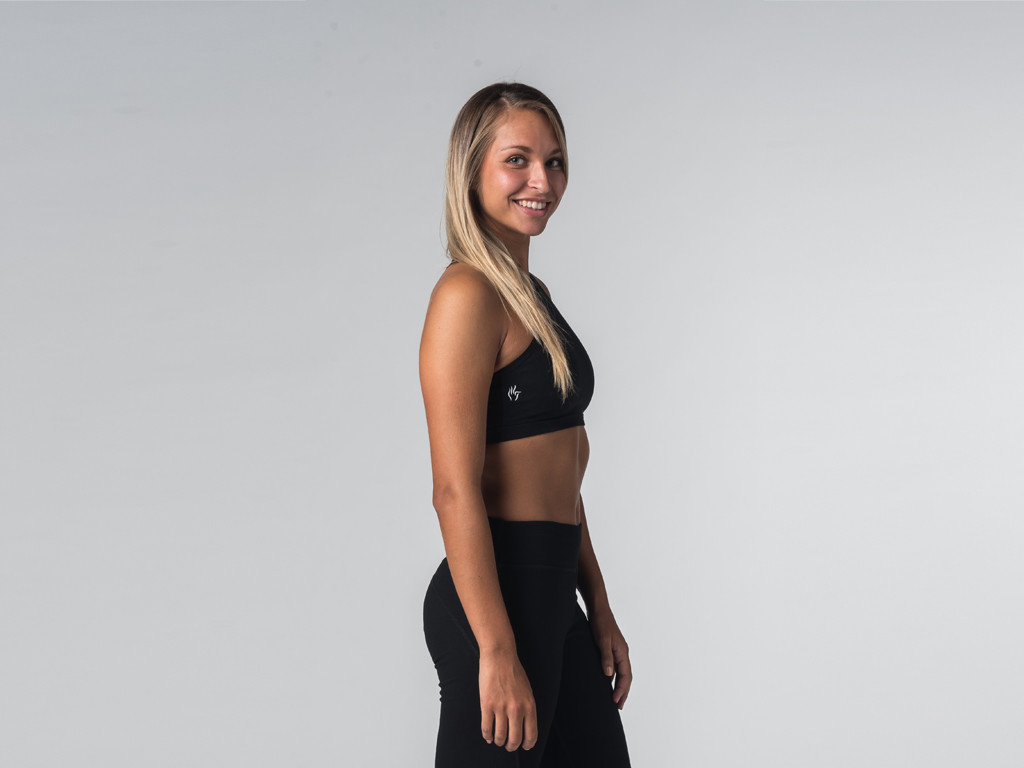 Brassière de Yoga studio - Coton Bio Noir - Fin de Serie