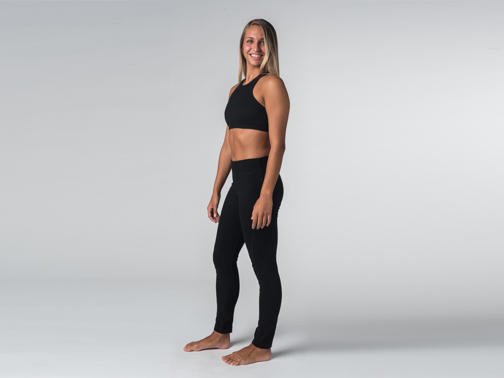Brassière de Yoga studio - Coton Bio Noir - Fin de Serie