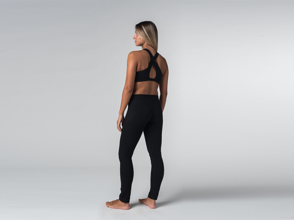 Brassière de Yoga studio - Coton Bio Noir - Fin de Serie