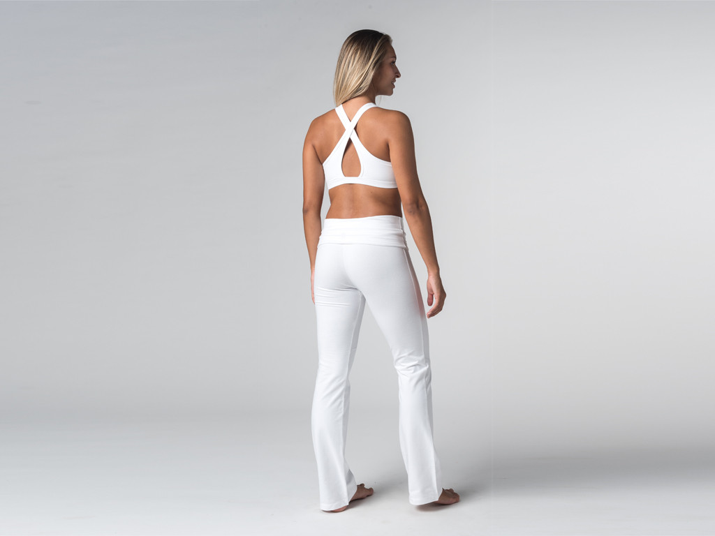 Brassière de Yoga studio - Coton Bio Blanc - Fin de Serie
