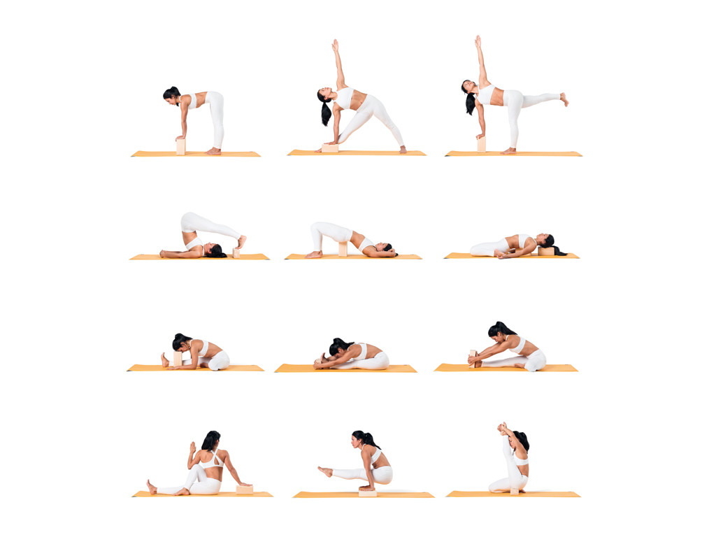 Brique de yoga Eva - 23 x 15 x 7.6 cm Verte
