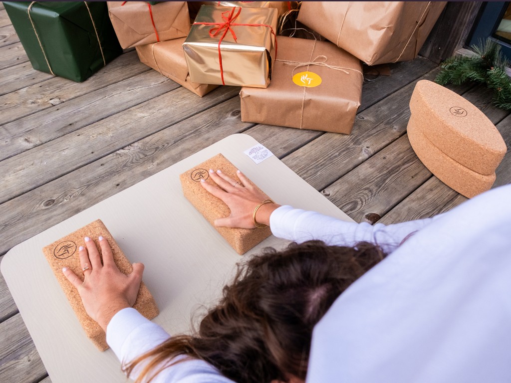 Cork extra yoga brick 23cm x 12cm x 6.5cm