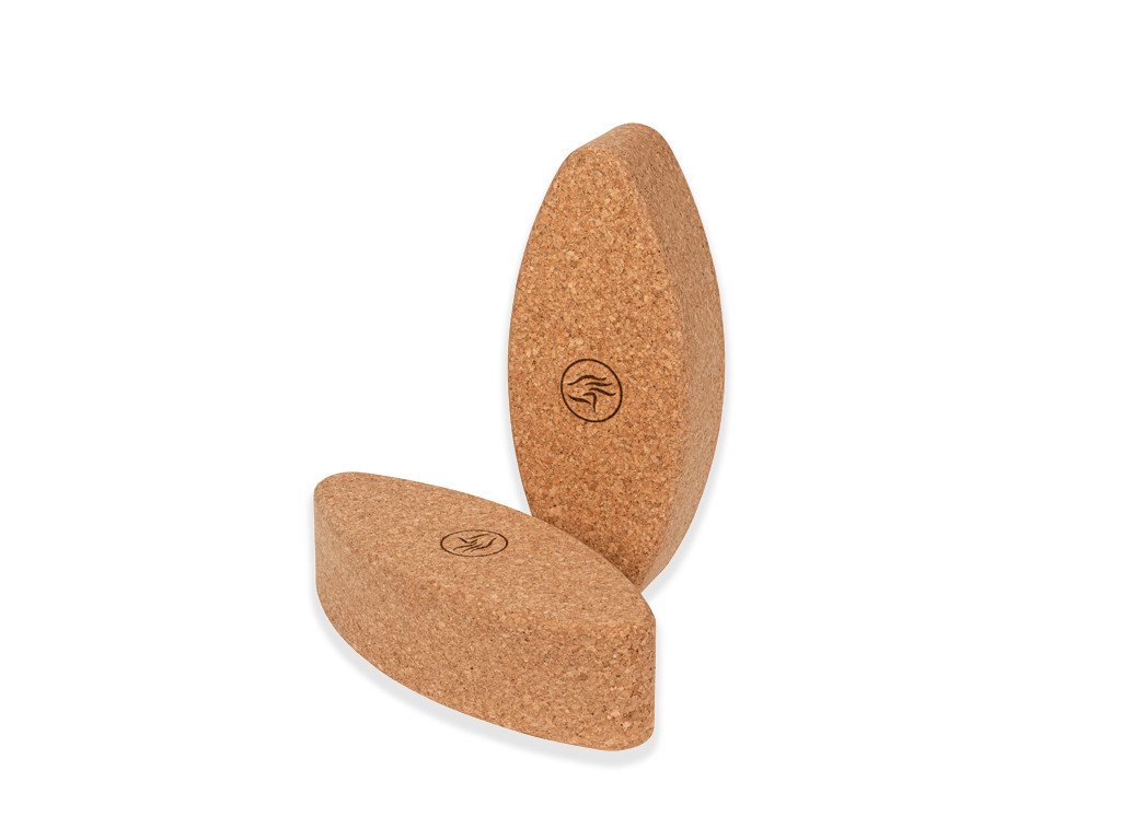 Brique de yoga liège ovale Egg 30.5cm x 12cm x 7.5cm