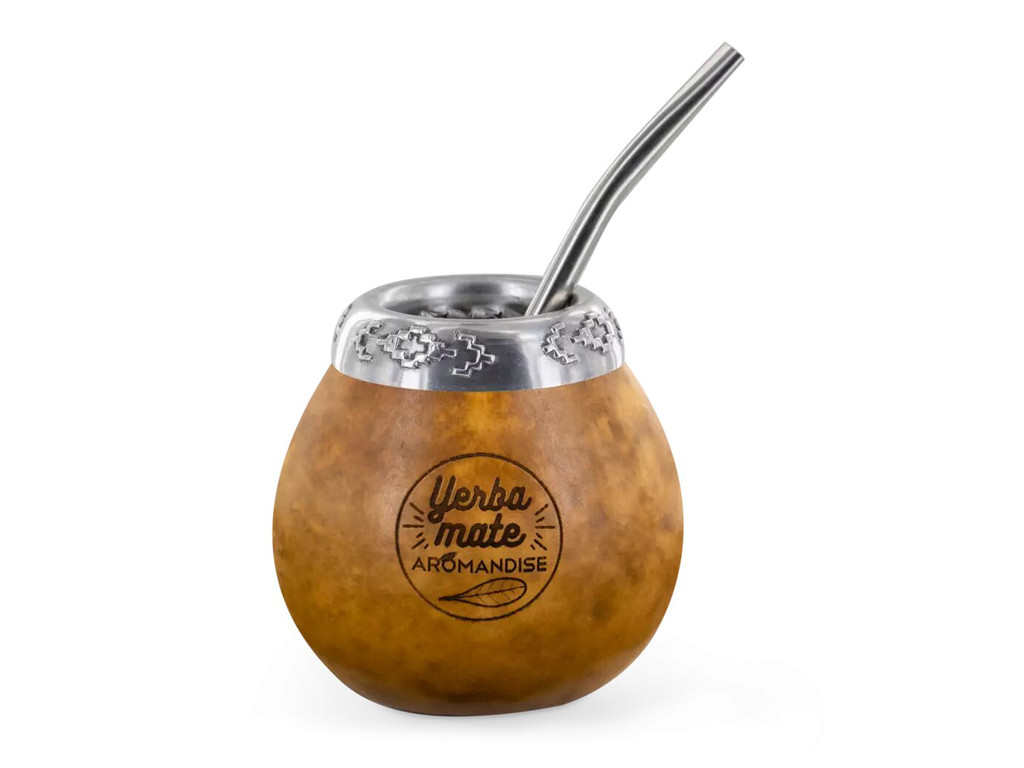 Calebasse et bombilla pour maté 200 ml