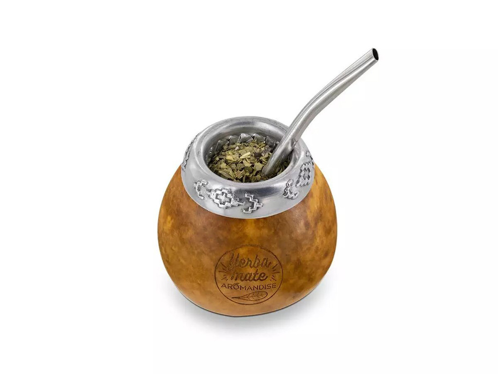 Calebasse et bombilla pour maté 200 ml