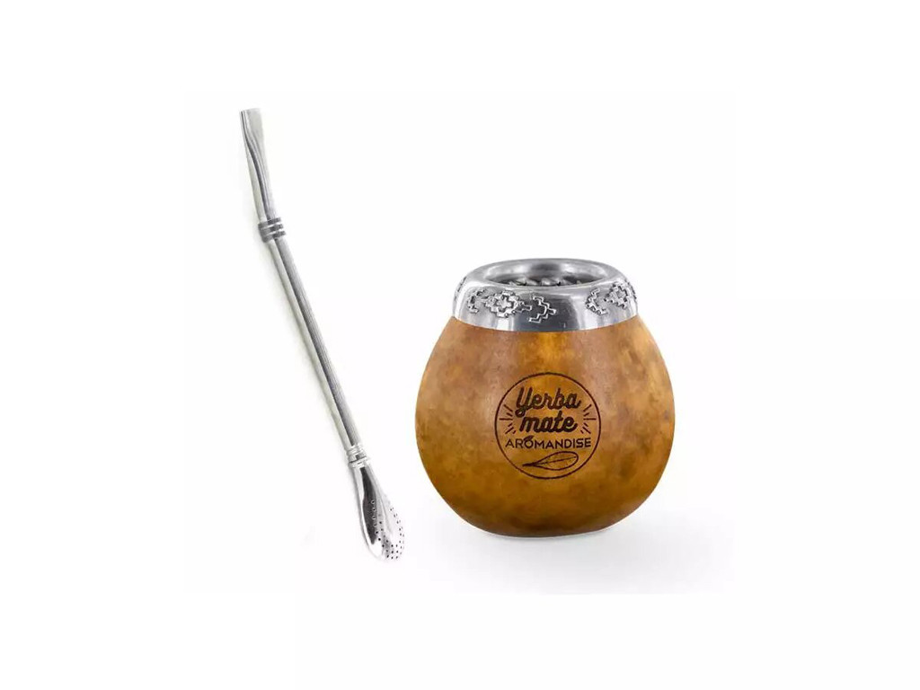 Calebasse et bombilla pour maté 200 ml