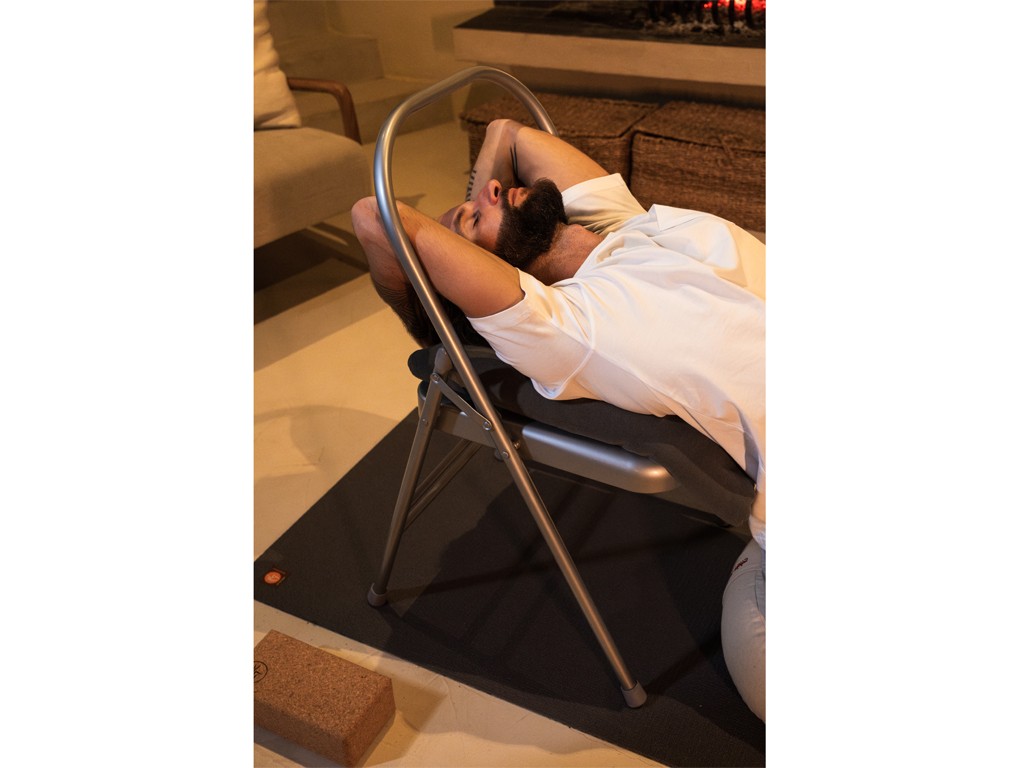 Chaise de Yoga 1 Barre Haute Grise