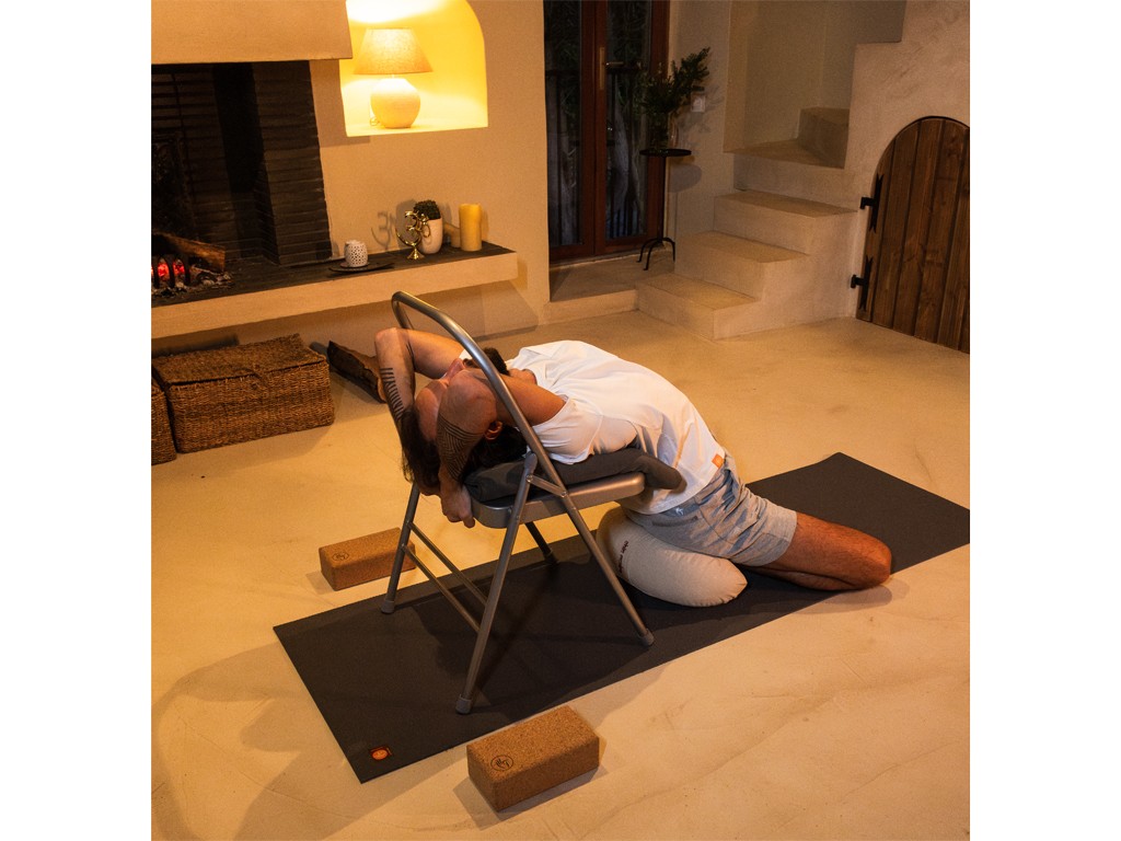 Chaise de Yoga 1 Barre Haute Prune Lot de 4