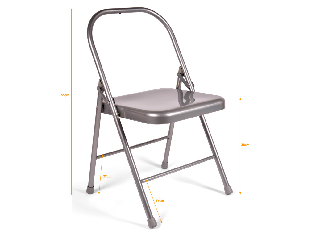 Chaise de Yoga 2 barres Haute Grise