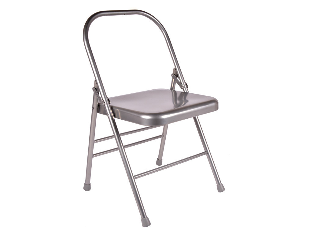 Chaise de Yoga 3 Barres Haute Grise