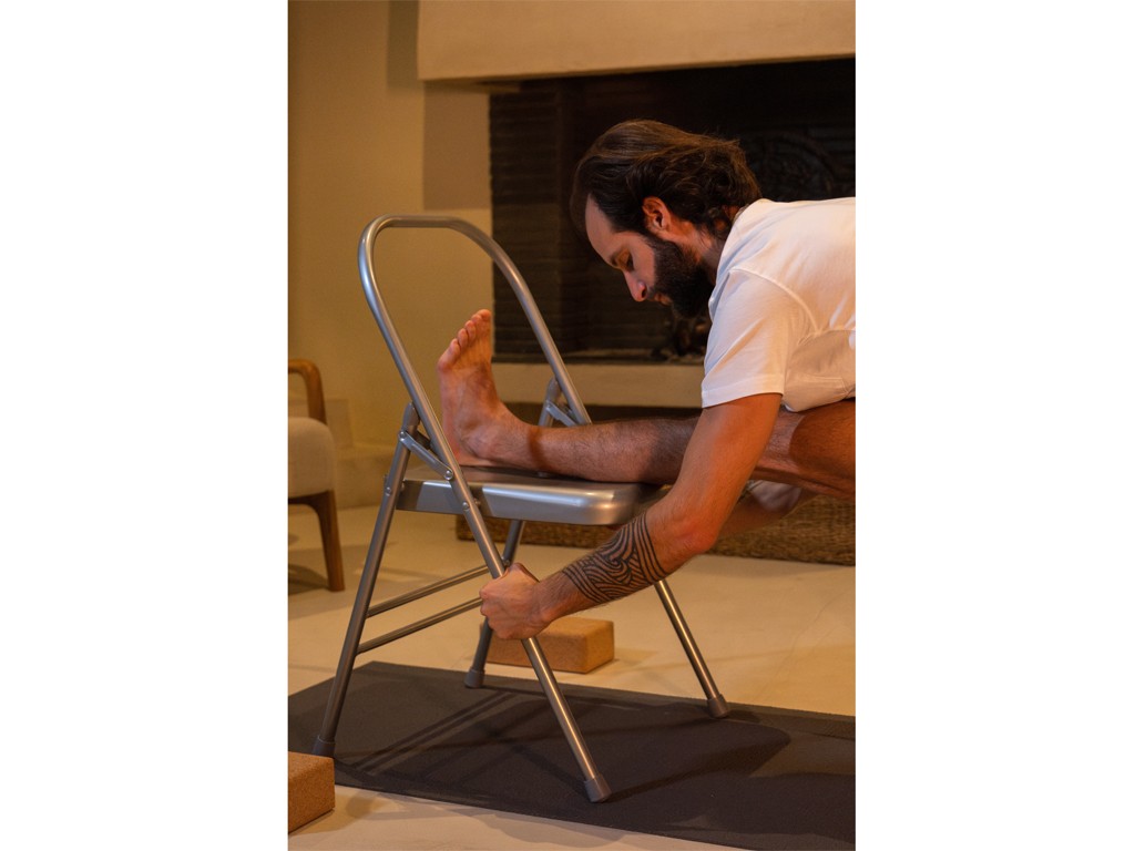 Chaise de Yoga Standard 1 Barre Grise Lot de 4