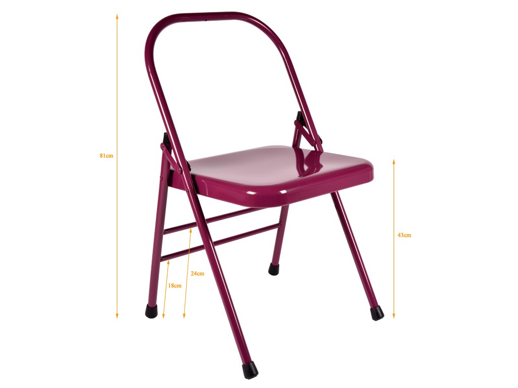 Chaise de Yoga Standard 1 Barre Prune Lot de 4