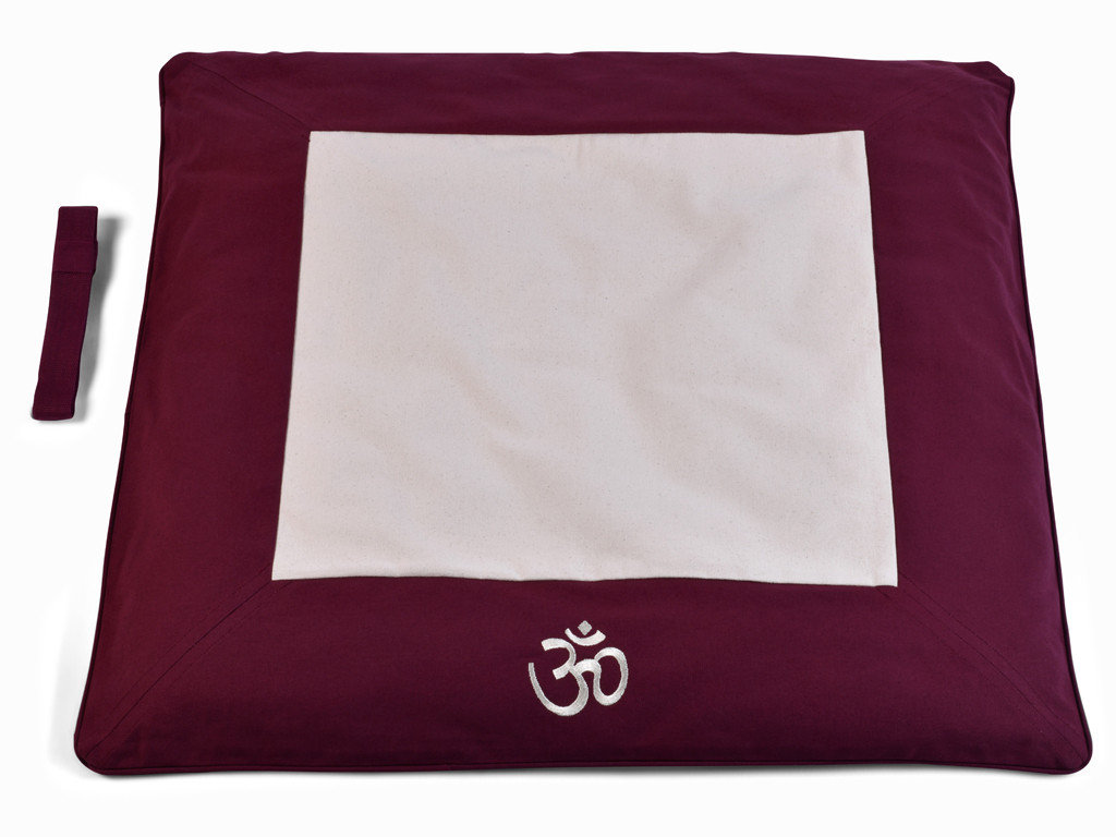 Coffret Tapis de Méditation Complet Prune/Ecru