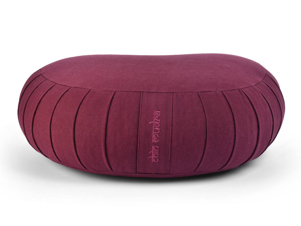 Coffret Tapis de Méditation Complet Prune/Ecru