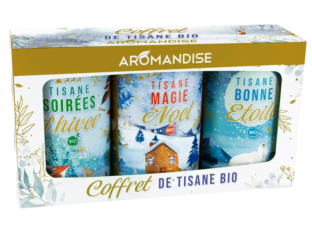 Coffret Tisanes de Noël Soirées d'Hiver, Magie de Noël et Bonne étoile
