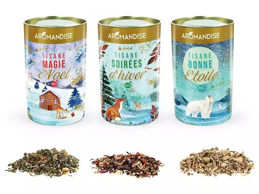Coffret Tisanes de Noël Soirées d'Hiver, Magie de Noël et Bonne étoile