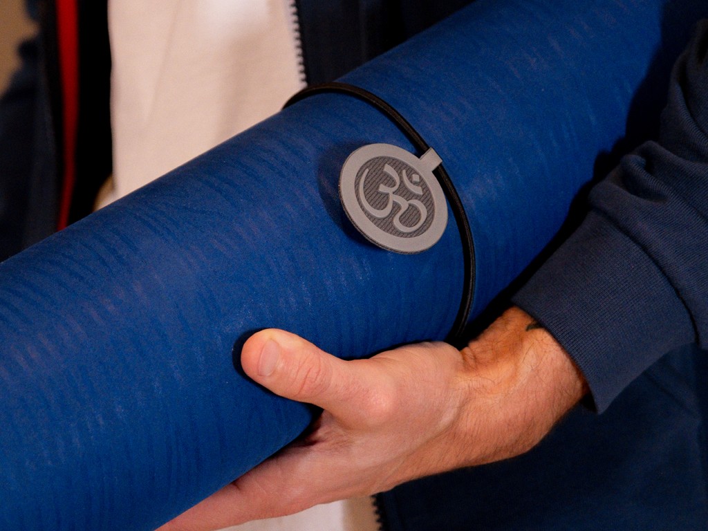 Cordon élastique pour tapis de yoga Noir