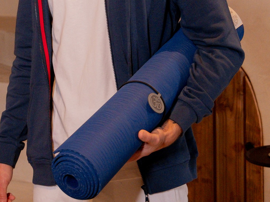 Cordon élastique pour tapis de yoga Noir