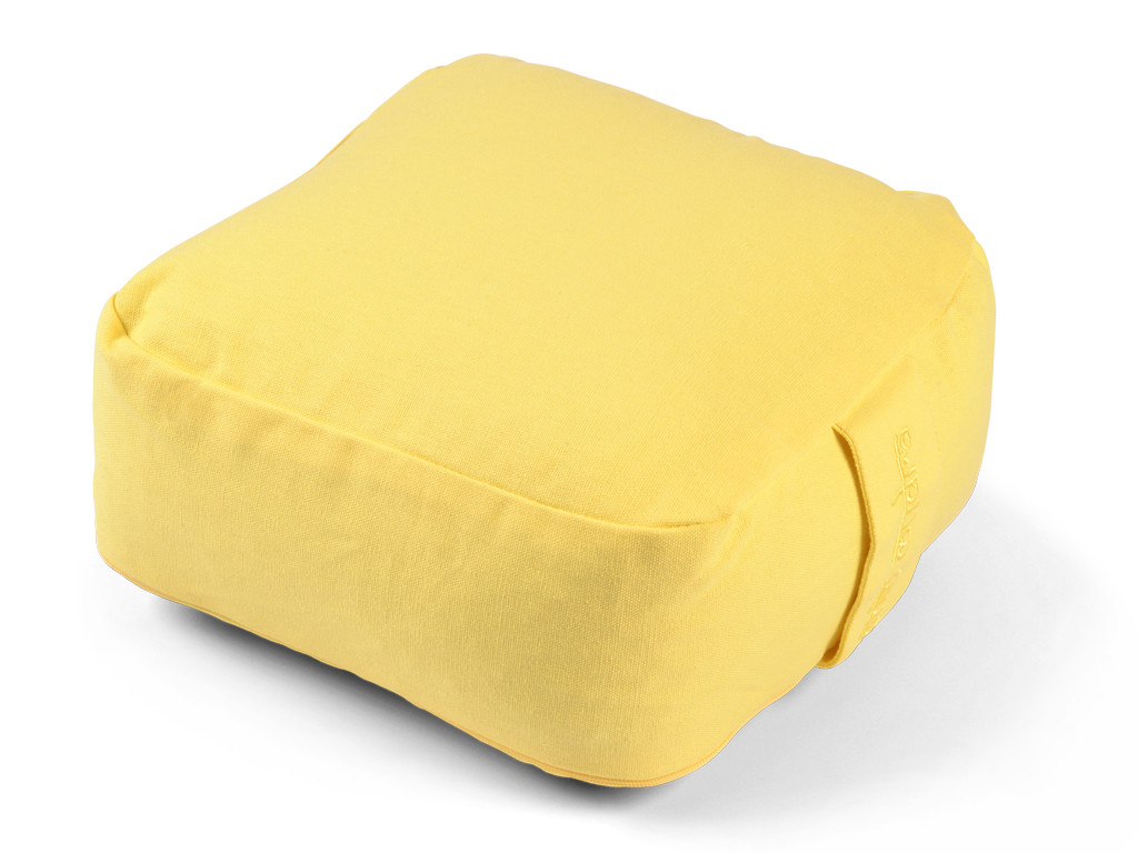 Coussin de méditation Carré Bio Jaune - Presque Parfaits