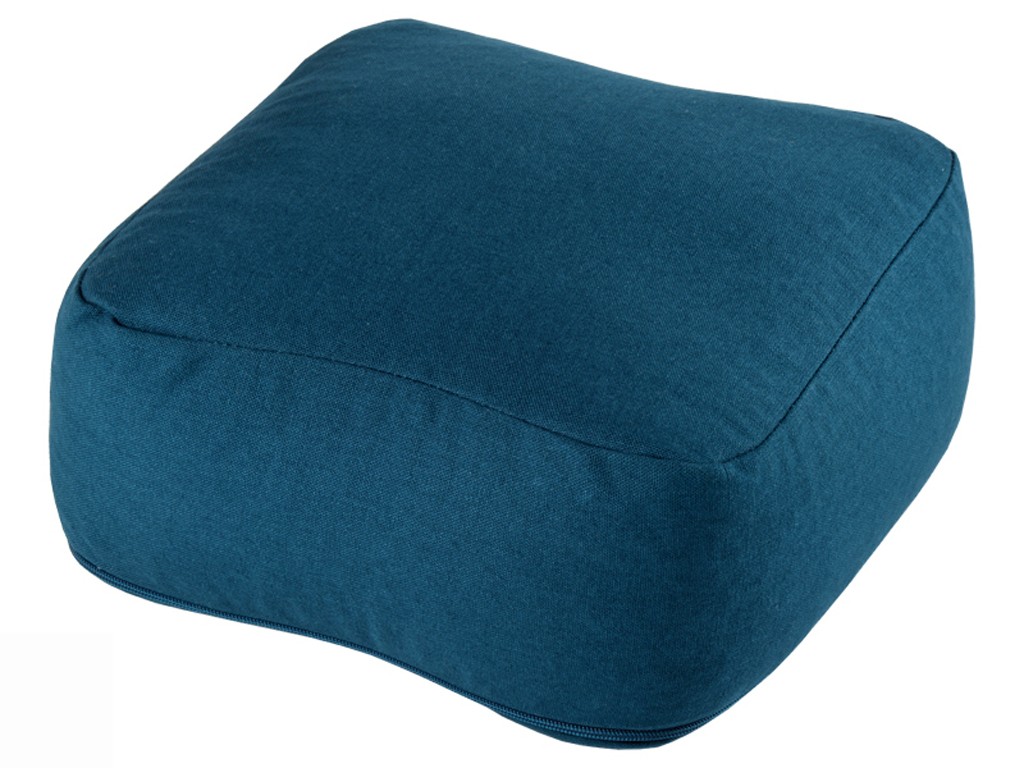 Coussin de méditation Carré Bio Bleu