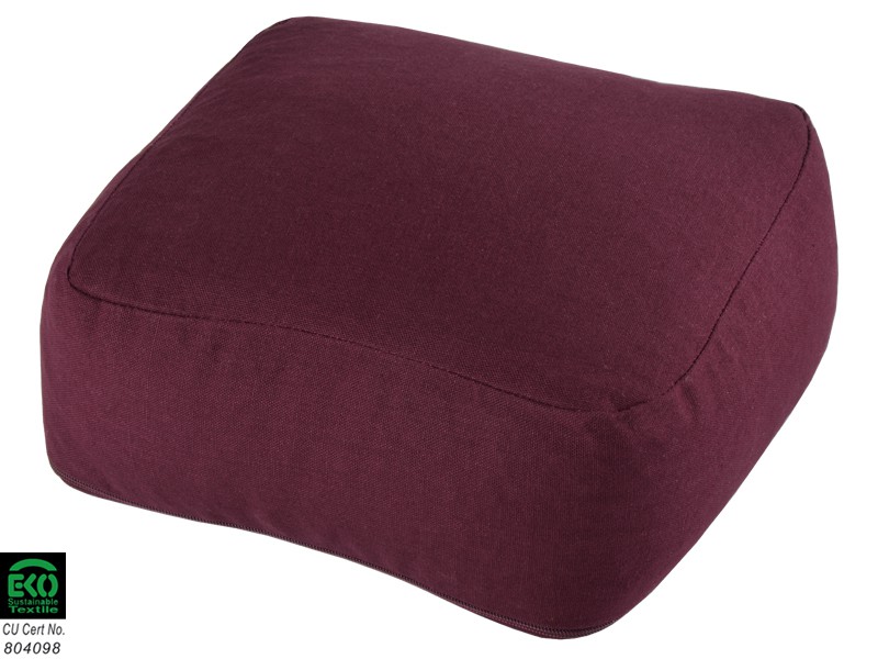Coussin de méditation Carré Bio Prune