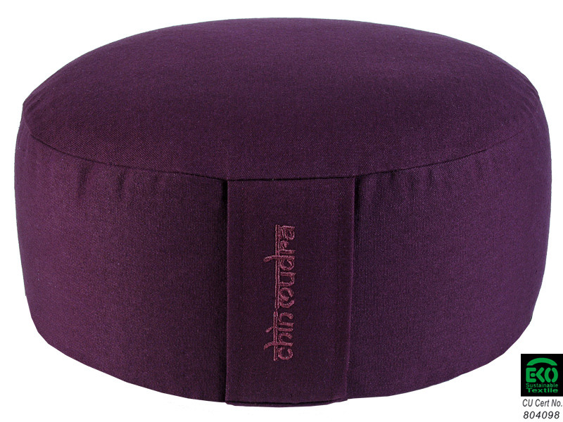 Coussin de méditation Lotus 100% coton Bio Prune