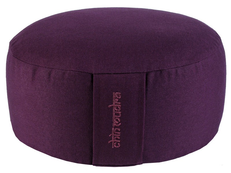 Coussin de méditation Lotus 100% coton Bio Prune