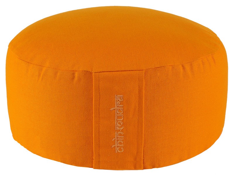 Coussin de méditation Lotus 100% coton Bio Orange Safran