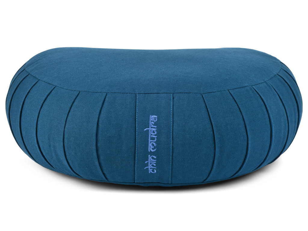 Coussin de Méditation Moon 100% coton Bio Bleu