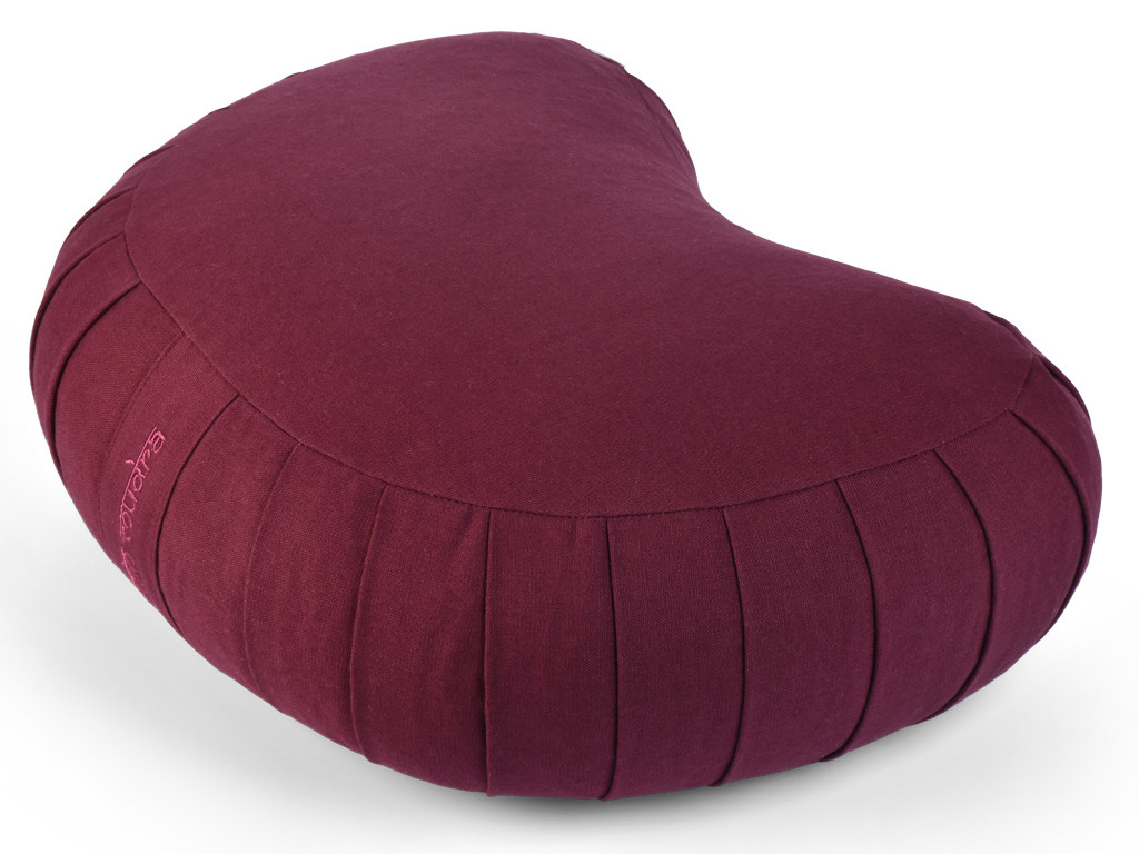 Coussin de Méditation Moon 100% coton Bio Prune