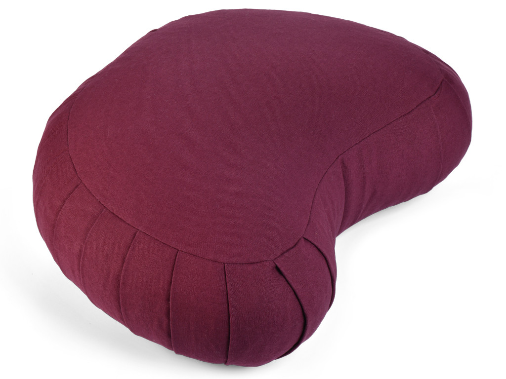 Moon Meditation Cushion 100% organic cotton Plum