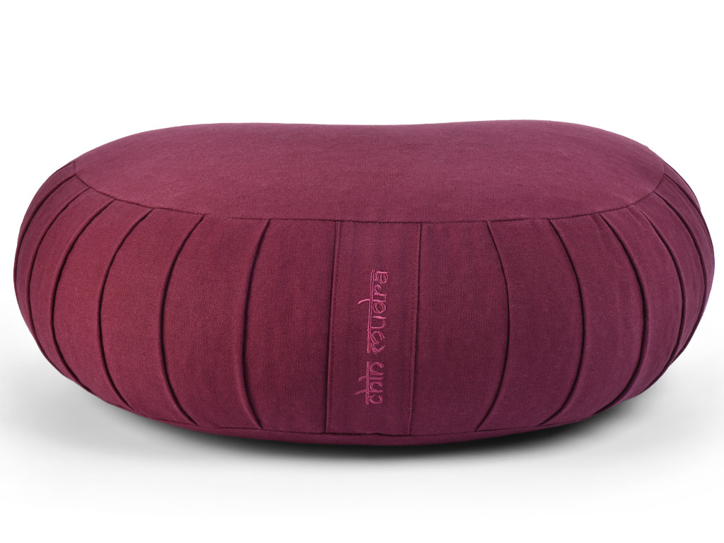Moon Meditation Cushion 100% organic cotton Plum