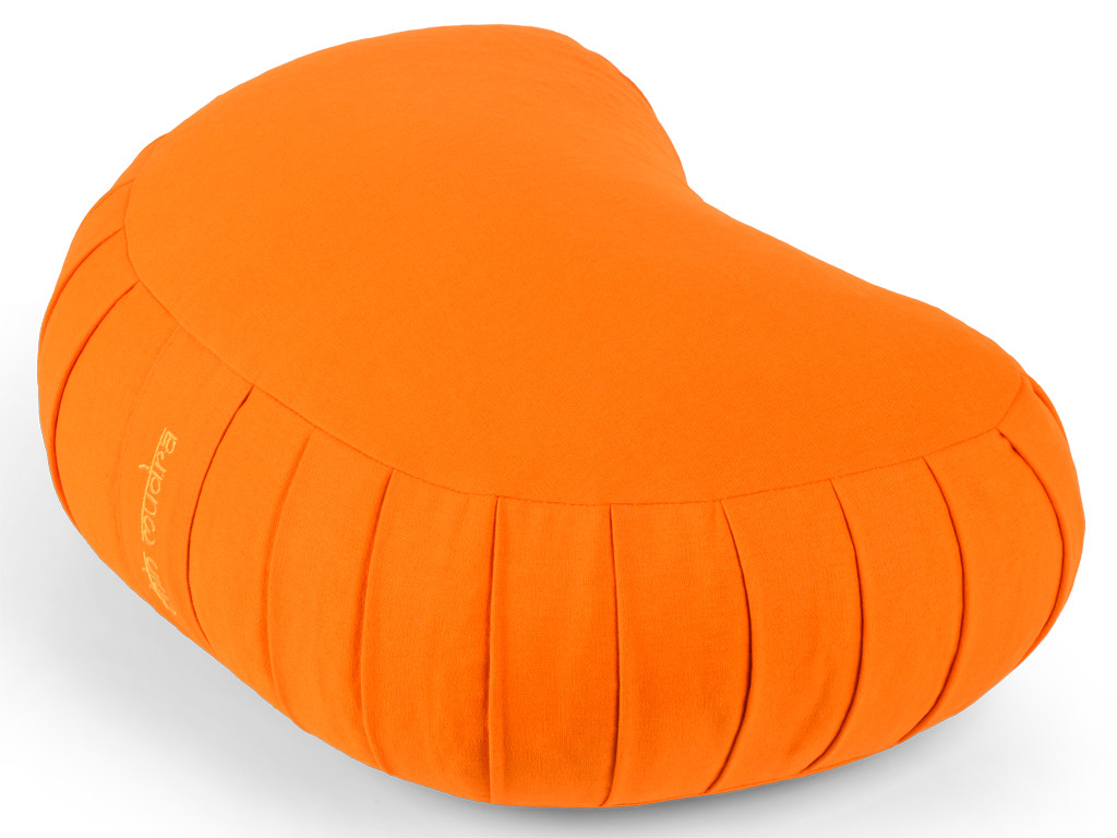 Mond-Meditationskissen aus 100 % Bio-Baumwolle Safran