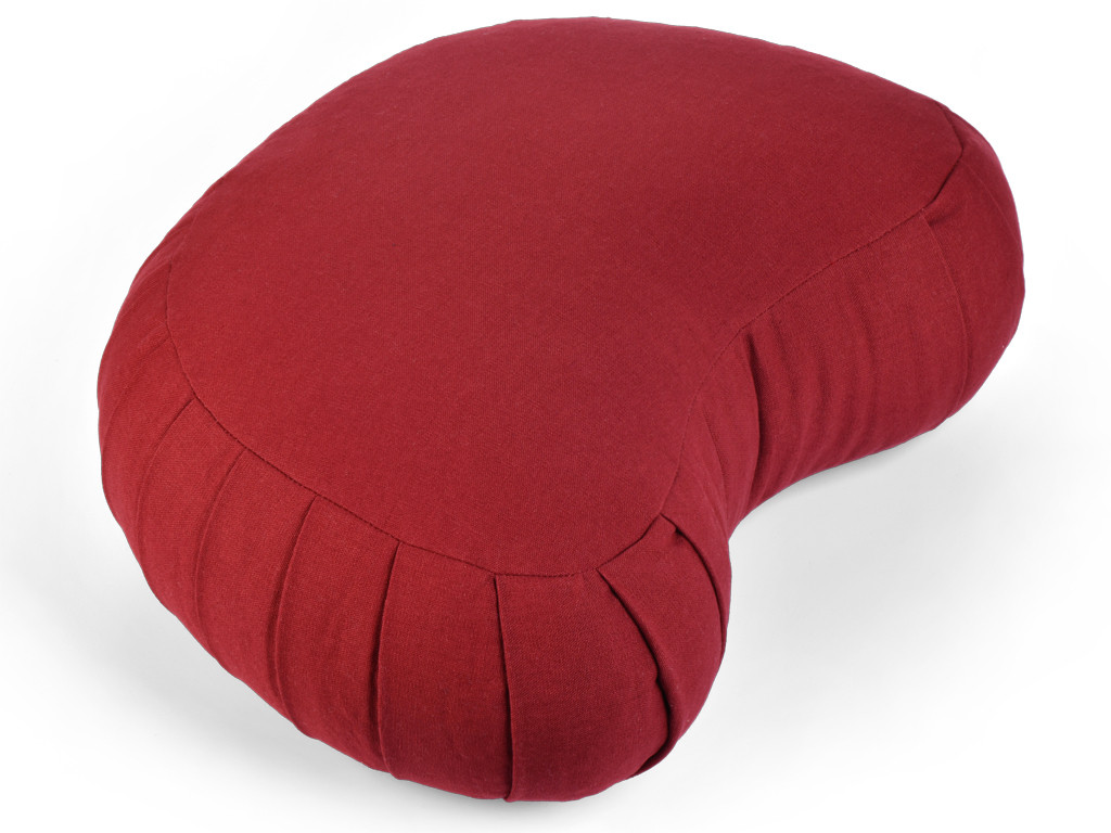 Moon Meditation Cushion 100% organic cotton Burgundy