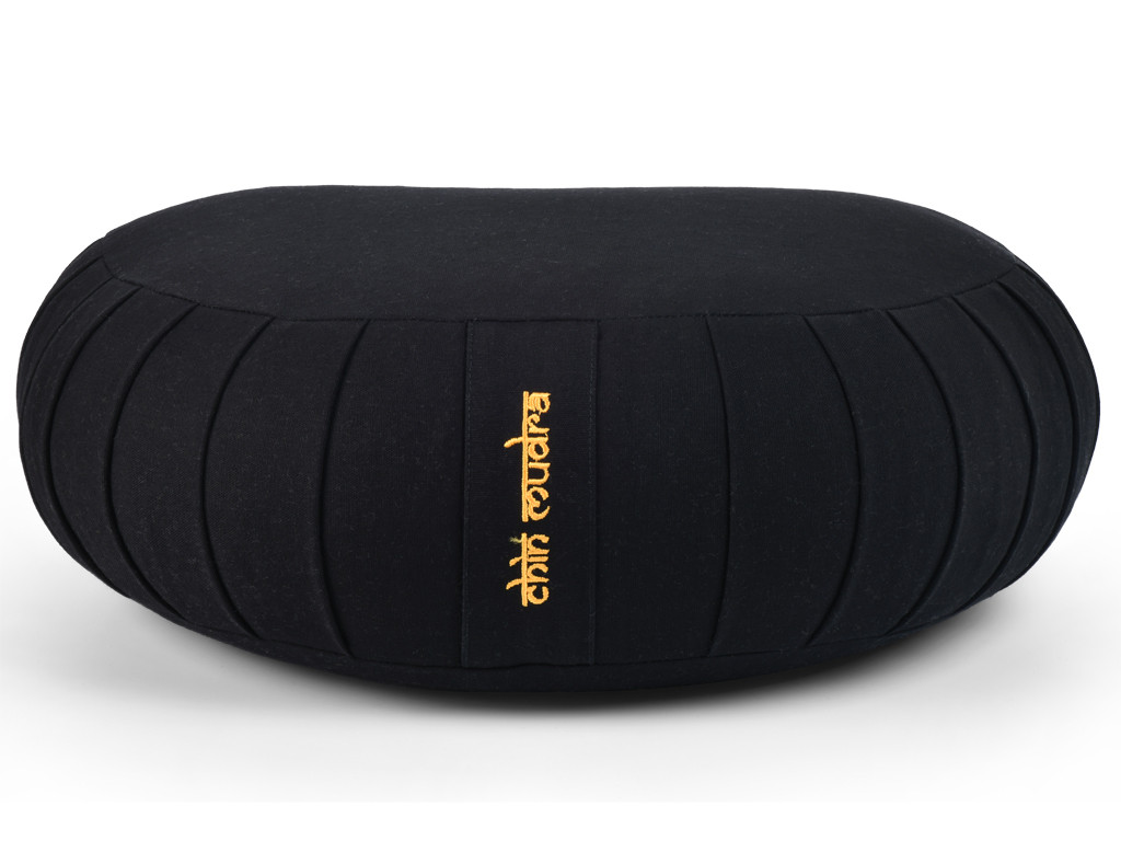 Cuscino da meditazione lunare 100% cotone biologico Nero