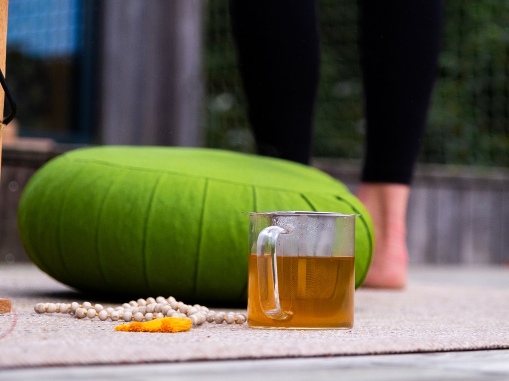 Cuscino da meditazione lunare 100% cotone biologico Verde