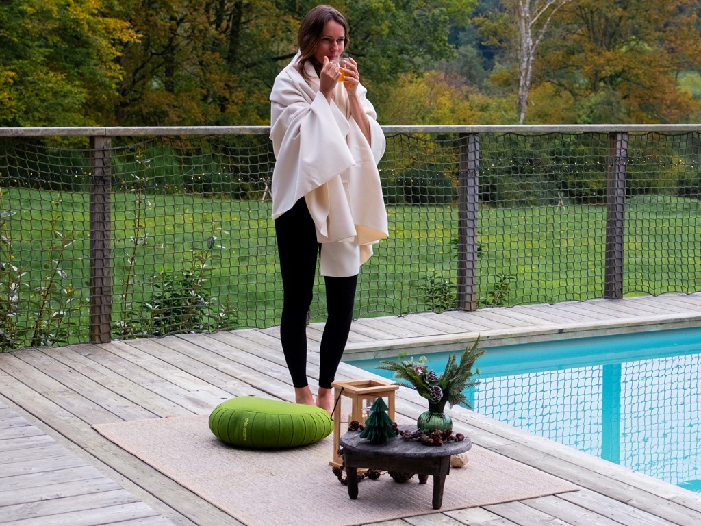 Cuscino da meditazione lunare 100% cotone biologico Verde