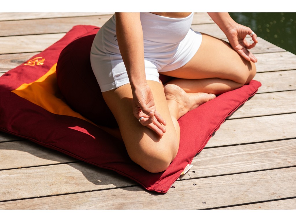 Coussin de Méditation Moon 100% coton Bio Safran