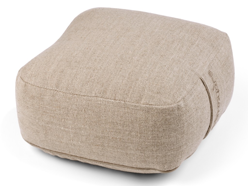 Coussin de voyage carré en Chanvre naturel Bio Chanvre naturel