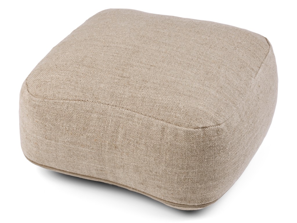 Coussin de voyage carré en Chanvre naturel Bio Chanvre naturel