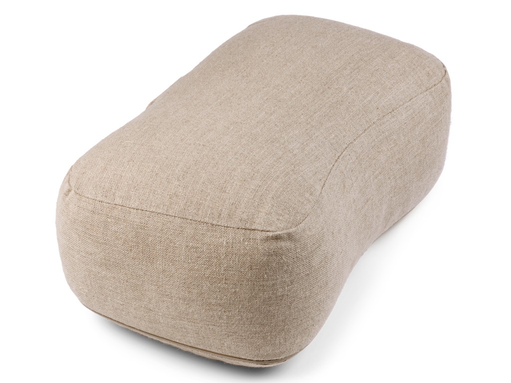 Coussin de voyage rectangulaire en Chanvre naturel Bio Chanvre naturel