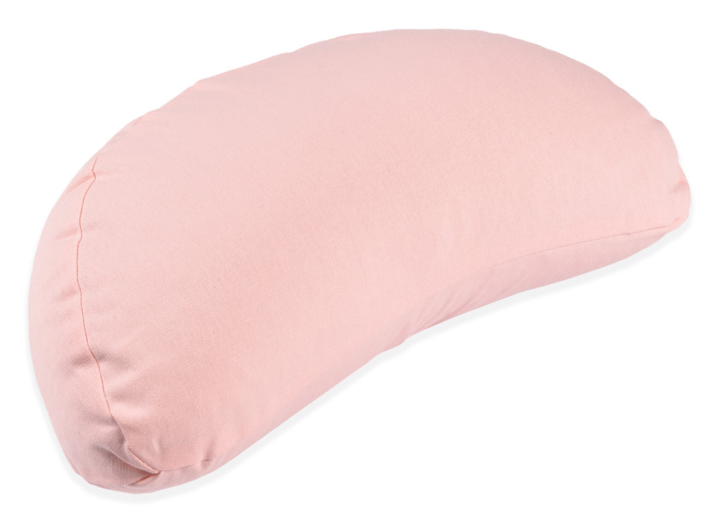 Coussin Fuzen (demi-lune) 100% coton Bio Rose Perlé
