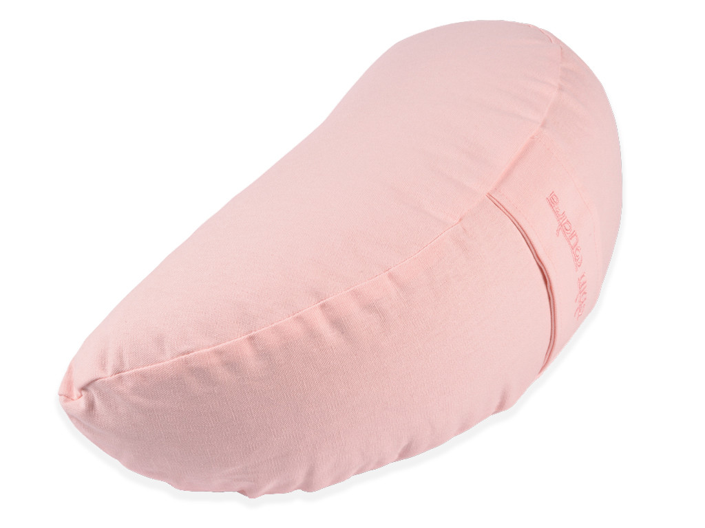 Coussin Fuzen (demi-lune) 100% coton Bio Rose Perlé