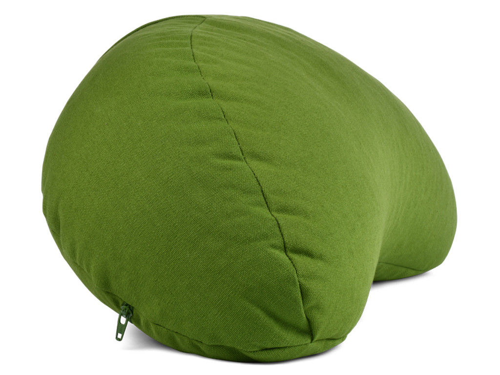 Almofada Fuzen (meia-lua) 100% algodão orgânico Verde
